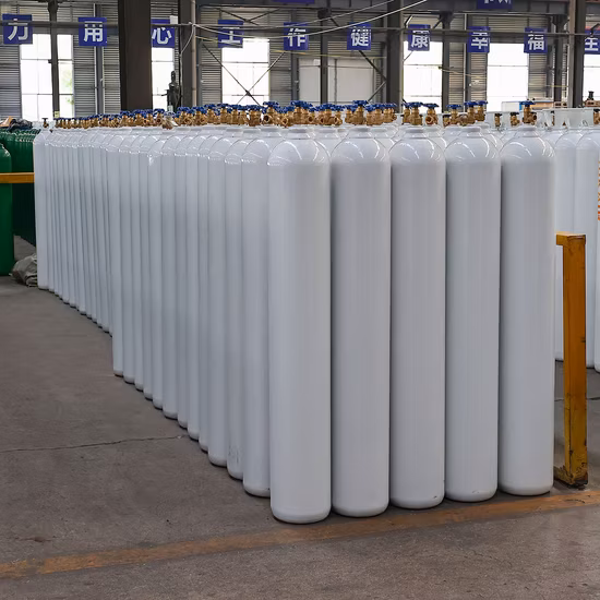 50L 230bar 5,8mm ISO Tped Vaso de Alta Pressão Cilindro de Gás de Oxigênio em Aço Sem Costura